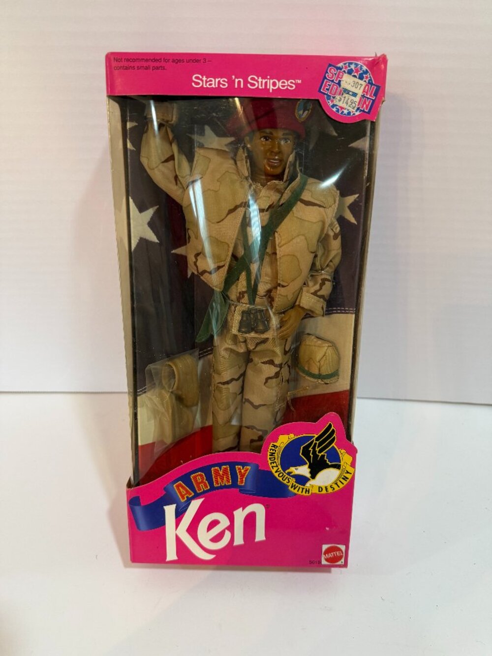 Vintage Barbie Ken  Stars and Stripes Army Doll 1992 New in Box